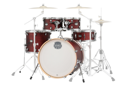 MARS 5-Piece Shell Pack (22,10,12,16,SD) - Cherry Red Lacquer