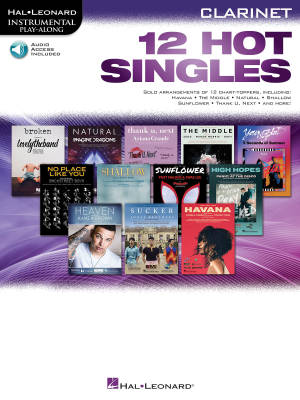 12 Hot Singles: Instrumental Play-Along - Clarinet - Book/Audio Online