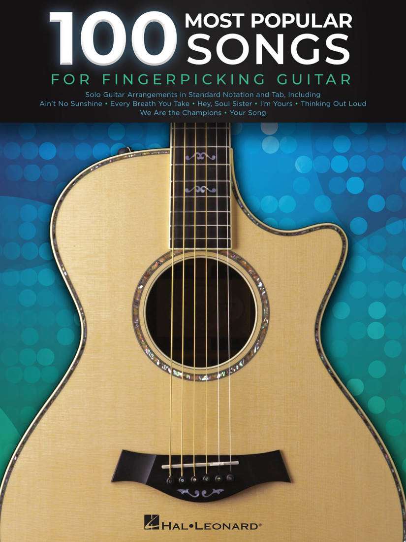 100 Most Popular Songs for Fingerpicking Guitar - Guitar TAB - Book