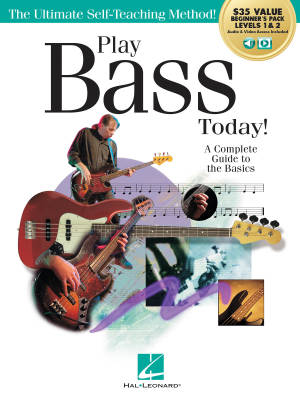 Hal Leonard - Play Bass Today! All-in-One Beginners Pack - Kringel/Downing - Bass Guitar TAB - Book/Media Online