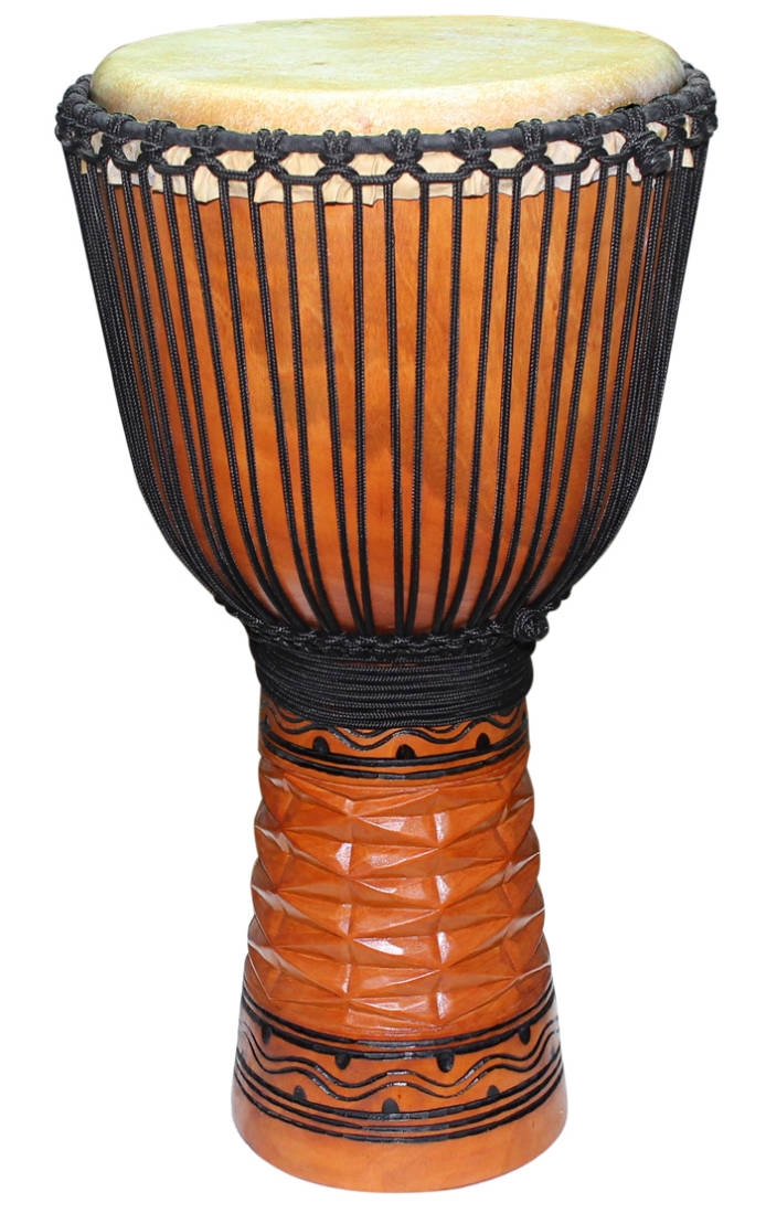 Pro Series Djembe with Diamond Carving - 60cm