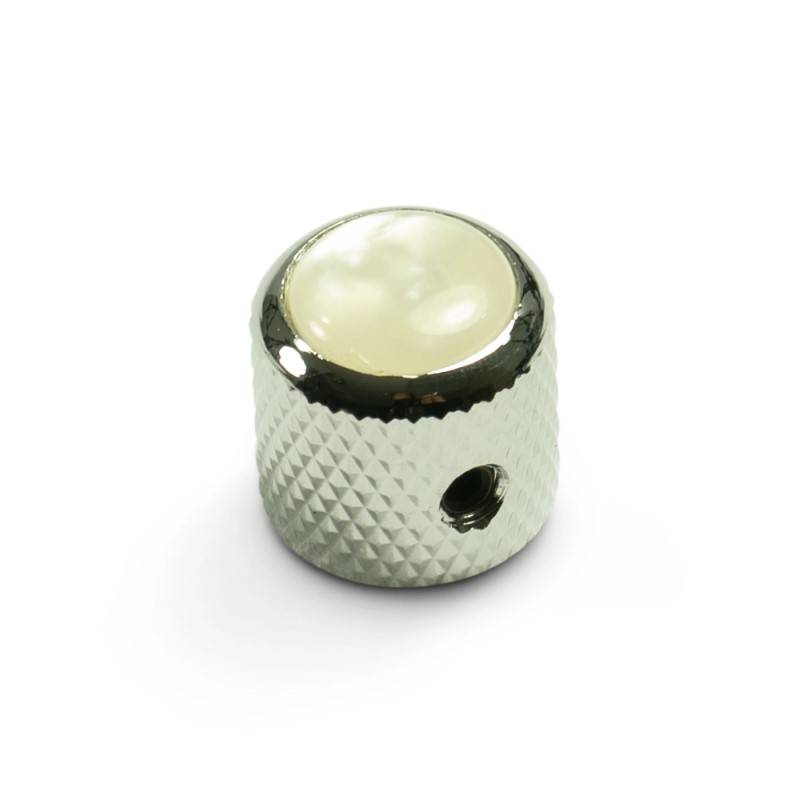 Q-Parts Mini-Dome Knob with White Acrylic Pearl Inlay