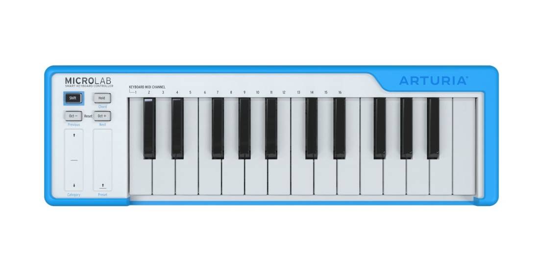 MicroLab 25-Mini Key MIDI Controller - Blue
