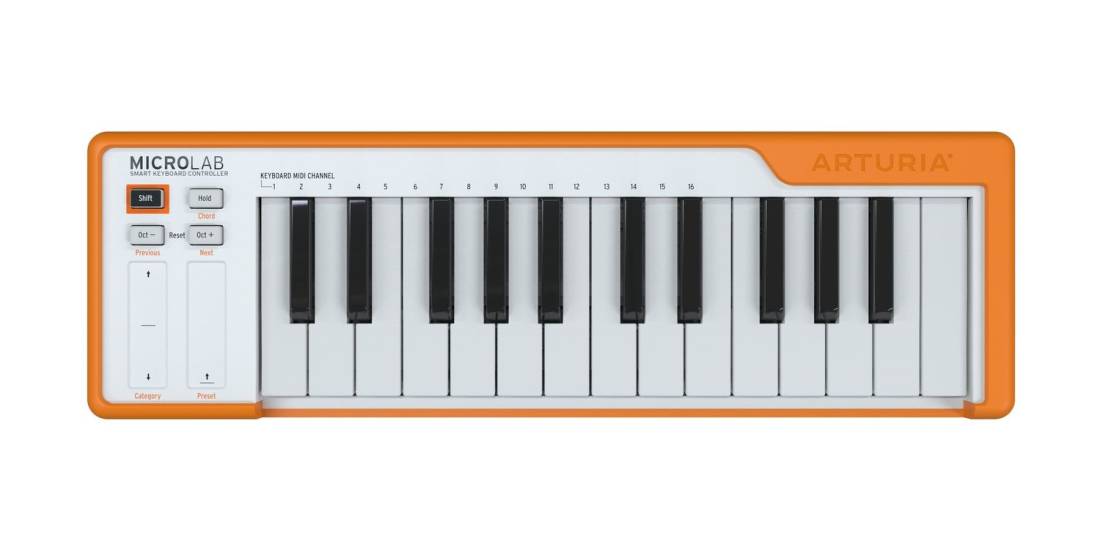 MicroLab 25-Mini Key MIDI Controller - Orange