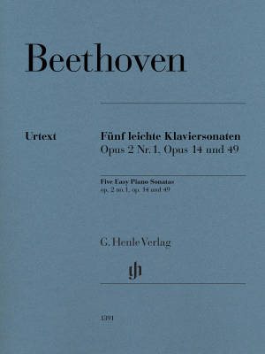 Five Easy Piano Sonatas - Beethoven /Gertsch /Perahia - Piano - Book