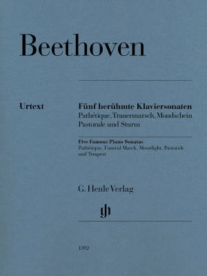 G. Henle Verlag - Five Famous Piano Sonatas - Beethoven /Gertsch /Perahia - Piano - Book