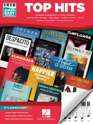 Hal Leonard - Top Hits: Super Easy Songbook - Easy Piano - Book
