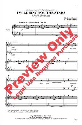 I Will Sing You the Stars - Burrows - SATB