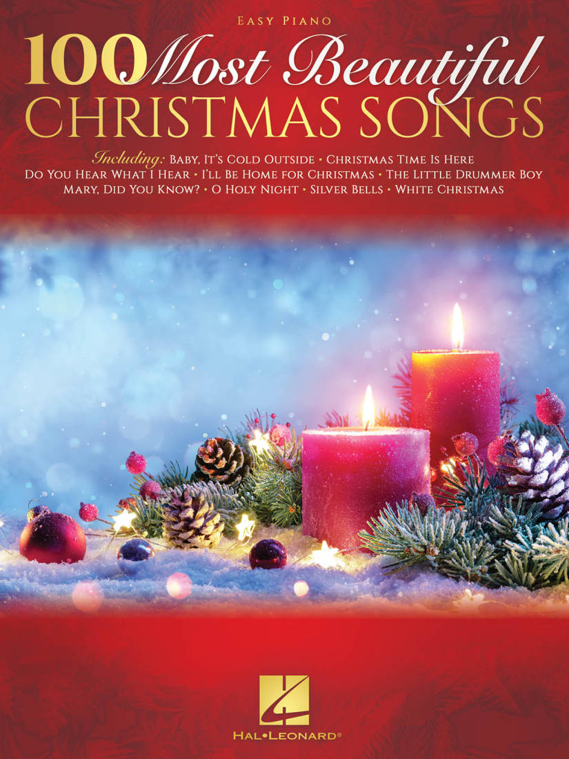100 Most Beautiful Christmas Songs - Easy Piano - Book