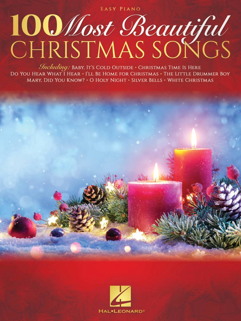 100 Most Beautiful Christmas Songs - Easy Piano - Book