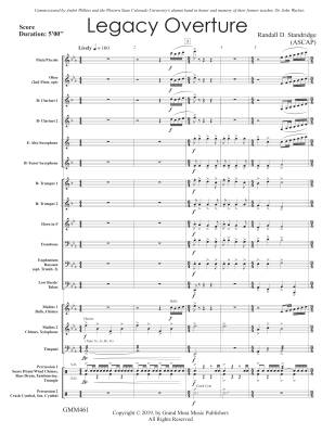 Legacy Overture - Standridge - Concert Band - Gr. 3