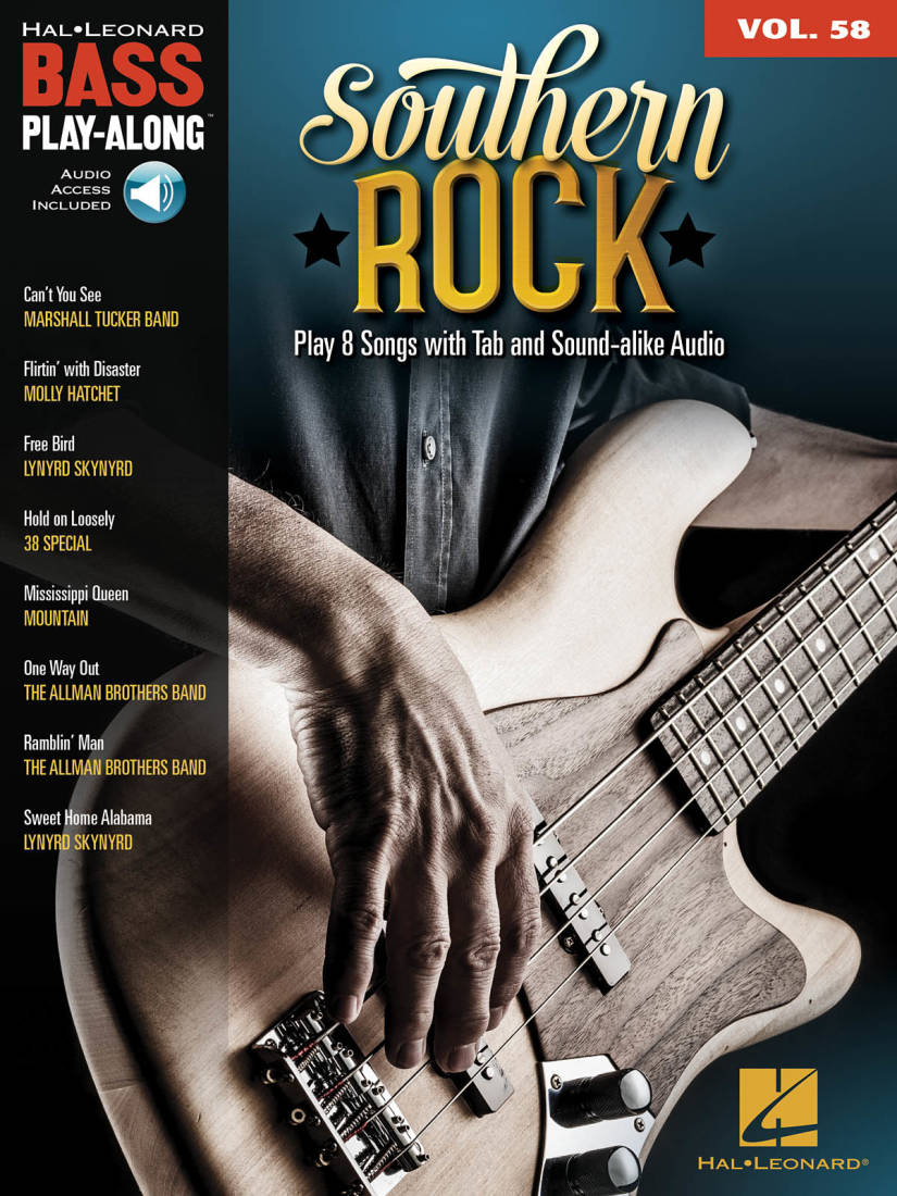 Southern Rock: Bass Play-Along Volume 58 - Bass Guitar TAB - Book/Audio Online