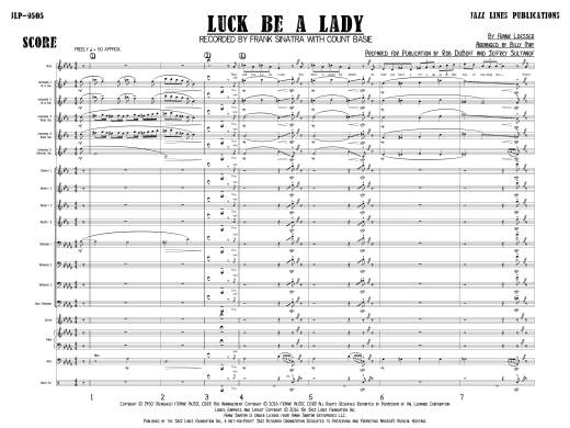 Luck Be a Lady - Loesser/May - Jazz Ensemble/Vocal