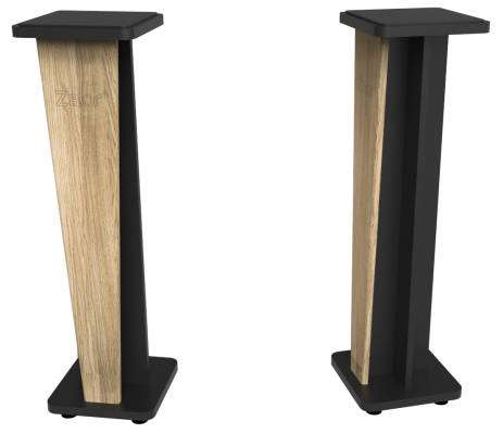 Croce 42\'\' Isolating Monitor Stands Matched Pair - Oak/Black