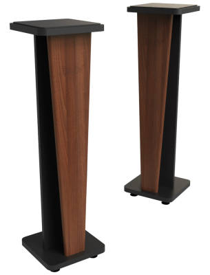 Croce 42\'\' Isolating Monitor Stands Matched Pair - Walnut/Black