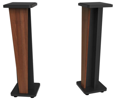 Croce 42\'\' Isolating Monitor Stands Matched Pair - Walnut/Black
