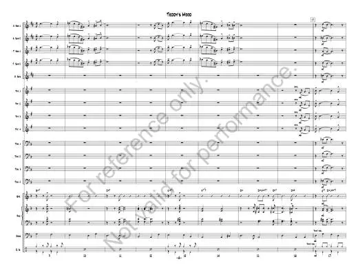 Teddy\'s Mood - White - Jazz Ensemble - Gr. 2
