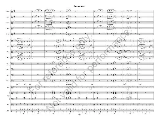 Teddy\'s Mood - White - Jazz Ensemble - Gr. 2