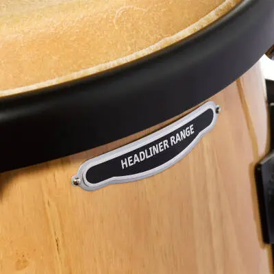 Headliner Conga Set 11 & 12 inch with Basket Stand - Natural
