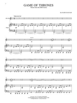 Game of Thrones: Theme from the HBO Series - Djawadi - Alto Sax/Piano - Sheet Music
