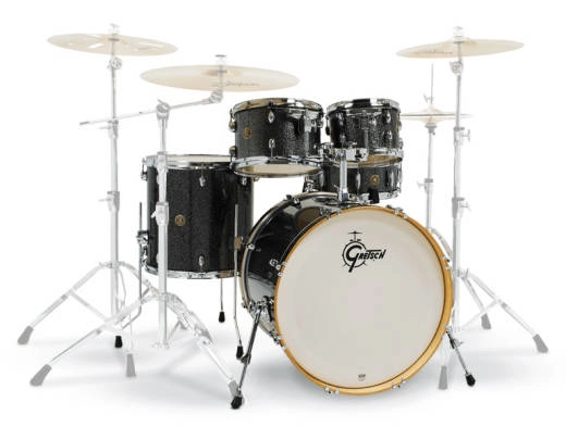 Gretsch Drums - Catalina Maple 5-Piece Shell Pack (22,10,12,16,SD) - Black Stardust