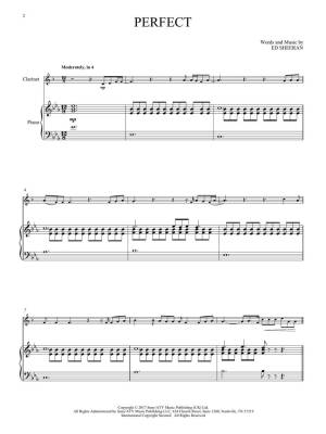 Perfect - Sheeran - Clarinet/Piano - Sheet Music