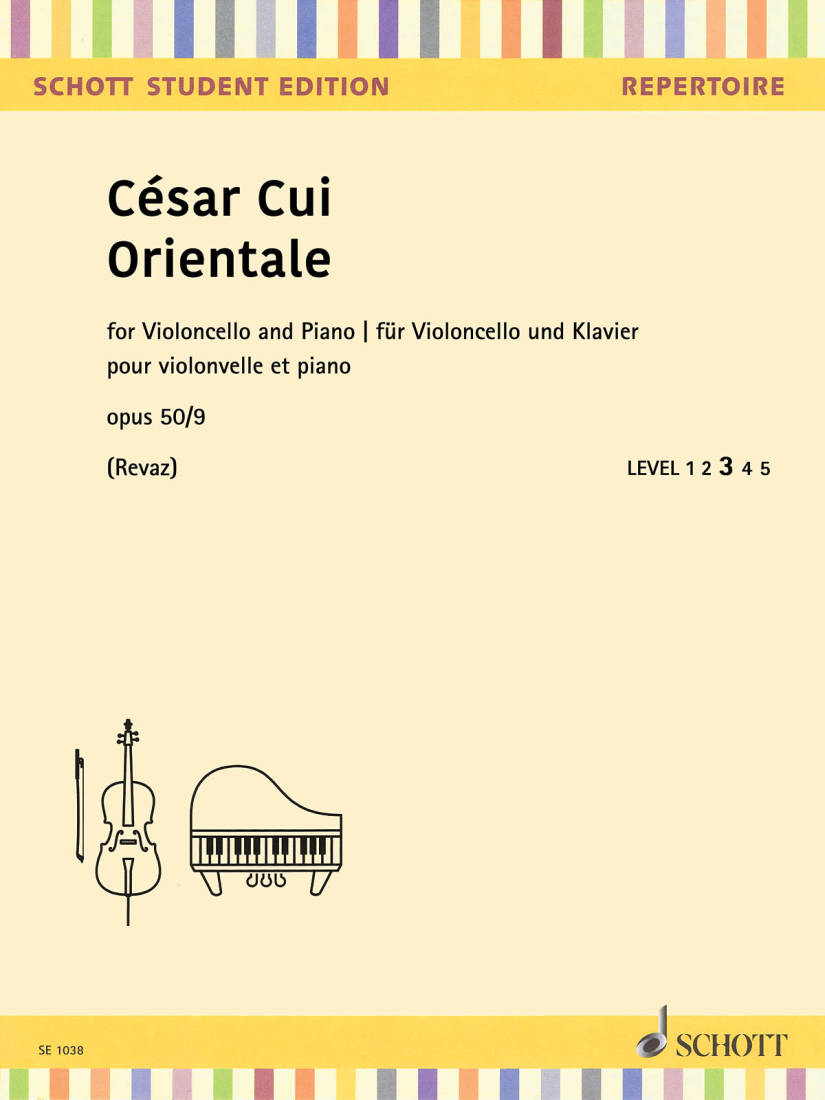 ORIENTALE, Op. 50, No. 9 - Cui/Revaz - Cello/Piano - Sheet Music