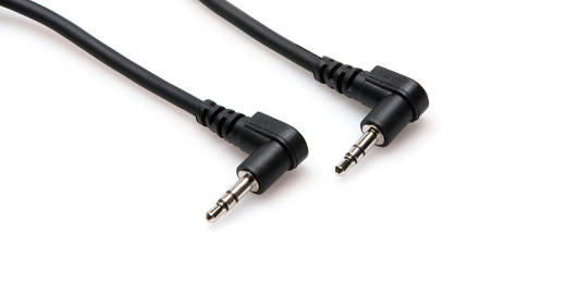 Hosa - Stereo Interconnect Right-angle 3.5 mm TRS to Same, 5ft