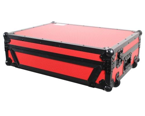 Flight Case for Prime4 Standalone DJ System w/Wheels - Red/Black