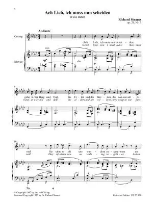 Schlichte Weisen Op. 21 - Dahn/Strauss - High Voice/Piano
