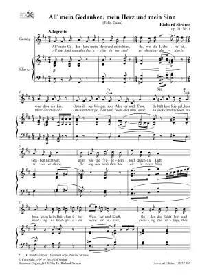 Schlichte Weisen Op. 21 - Dahn/Strauss - Medium Voice/Piano