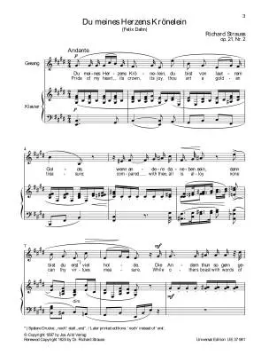 Schlichte Weisen Op. 21 - Dahn/Strauss - Medium Voice/Piano