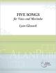 C. Alan Publications - Five Songs for Voice and Marimba - Dickinson/Glassock - Mezzo Soprano/Marimba