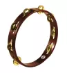 Meinl - Traditional Wood Tambourine, Single Row - Brass Jingles