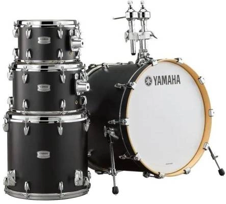 Yamaha - Tour Custom 4-Piece Shell Pack (22,10,12,16) - Licorice Satin