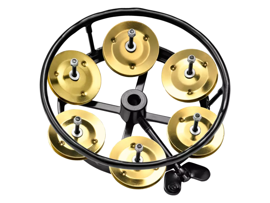 Professional Series Hi-Hat Tambourine - Solid Brass w/ Striking Edge- 1 Row