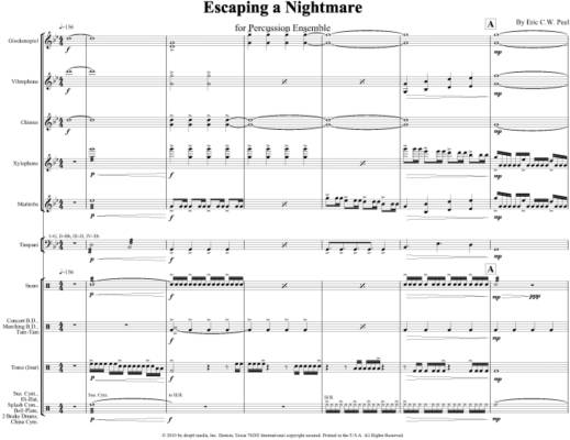 Escaping A Nightmare - Peel - Percussion Ensemble