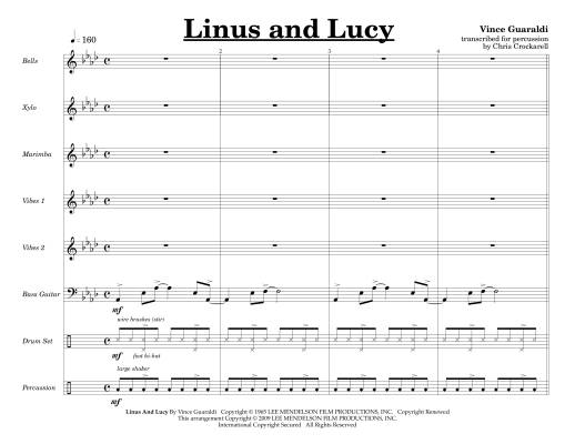 Linus and Lucy - Guaraldi/Crockarell - Percussion Ensemble
