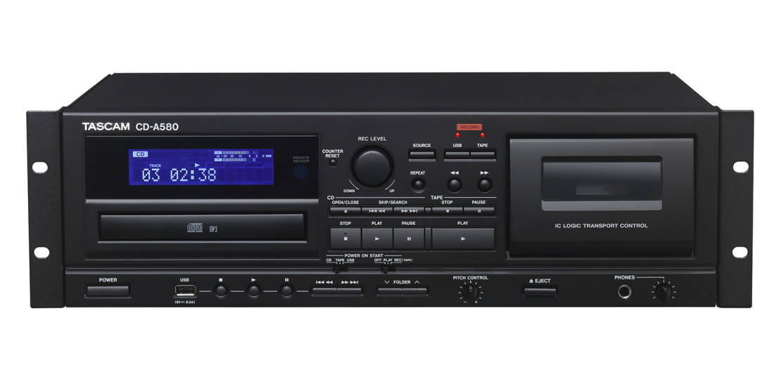 CD-A580 Cassette, CD and USB Player/Recorder