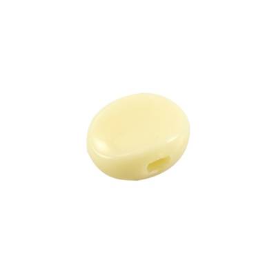 Butterbean Button, Plastic - Vintage White