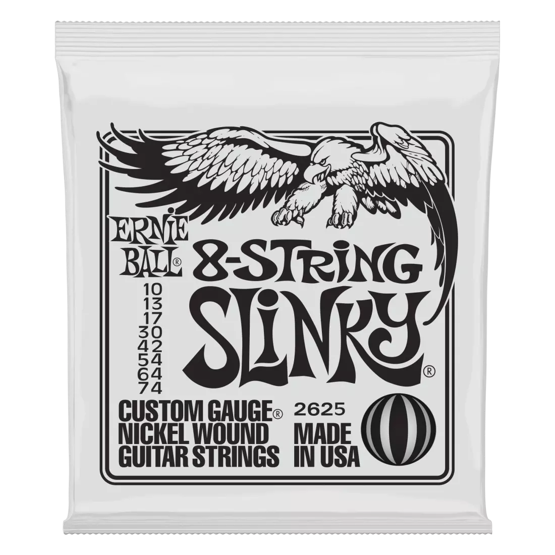 8-String Slinky 10-74 Electric Strings