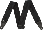 Fender - Weightless Strap with Running Logo - Black and Black