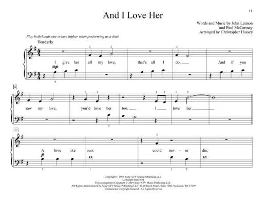 Teaching Little Fingers to Play: The Beatles - Hussey - Easy Piano - Book