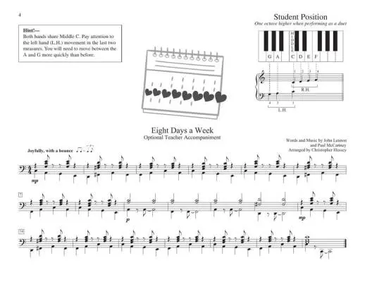 Teaching Little Fingers to Play: The Beatles - Hussey - Easy Piano - Book