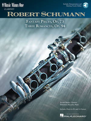 Music Minus One - 5 Fantasy Pieces, Op.73 and 3 Romances, Op. 94 - Schumann - Clarinet - Book/Audio Online