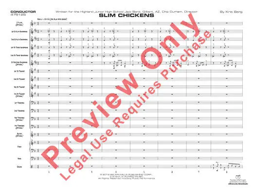 Slim Chickens - Berg - Jazz Ensemble - Gr. 2