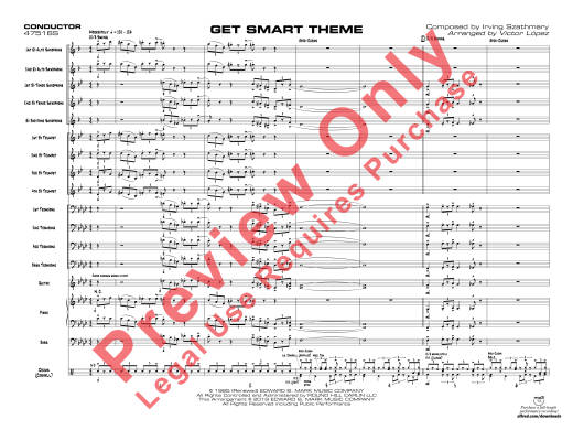 Get Smart Theme - Szathmary/Lopez - Jazz Ensemble - Gr. 3.5