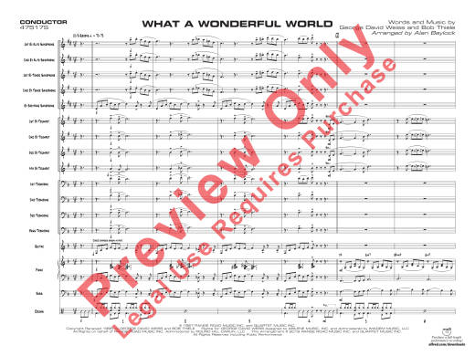 What a Wonderful World - Weiss/Thiele/Baylock - Jazz Ensemble - Gr. 3