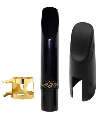Carlton - Baritone Saxophone Mouthpiece Kit - Gold Ligature and Fitted Cap