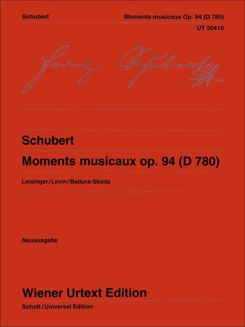 Moments Musicaux Op. 94 - Schubert - Piano - Book